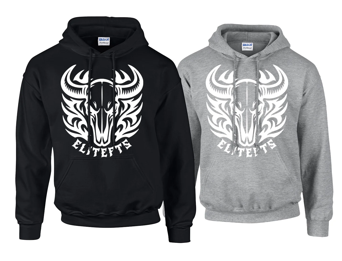 elitefts Bull Skull Hoodie