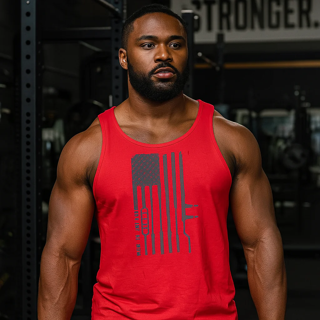 EliteFTS Flag Barbell Tank Top - Image 5