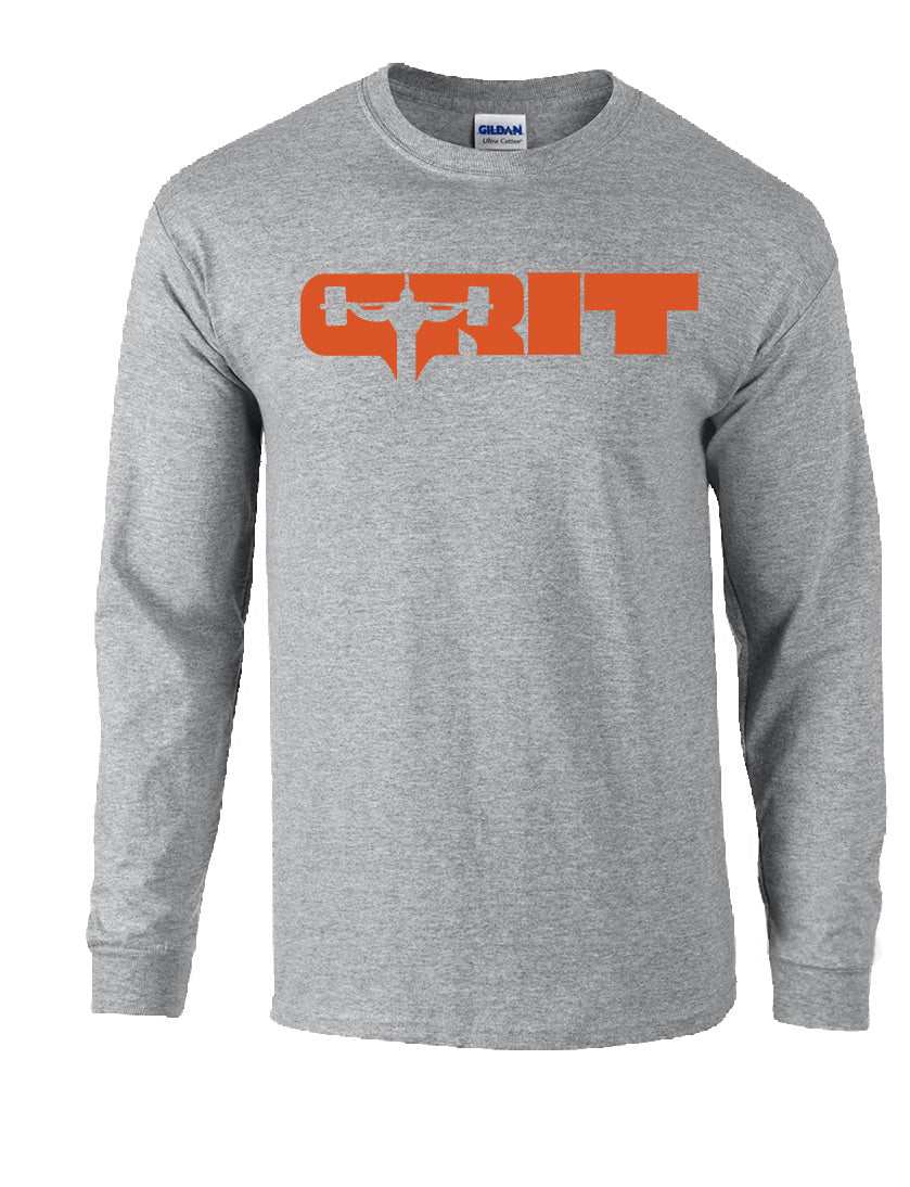 elitefts Grit Orange Long Sleeve T-Shirt - Image 3