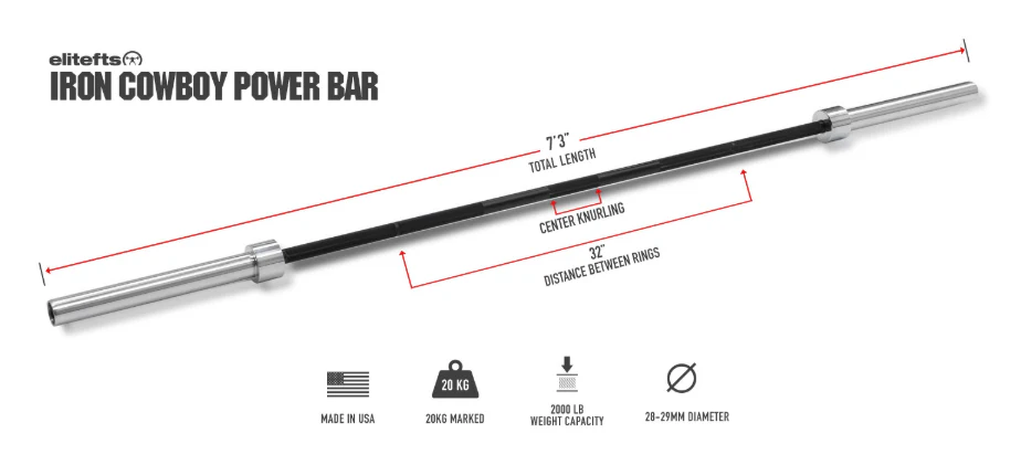 Elitefts Iron Cowboy Power Bar - Image 5