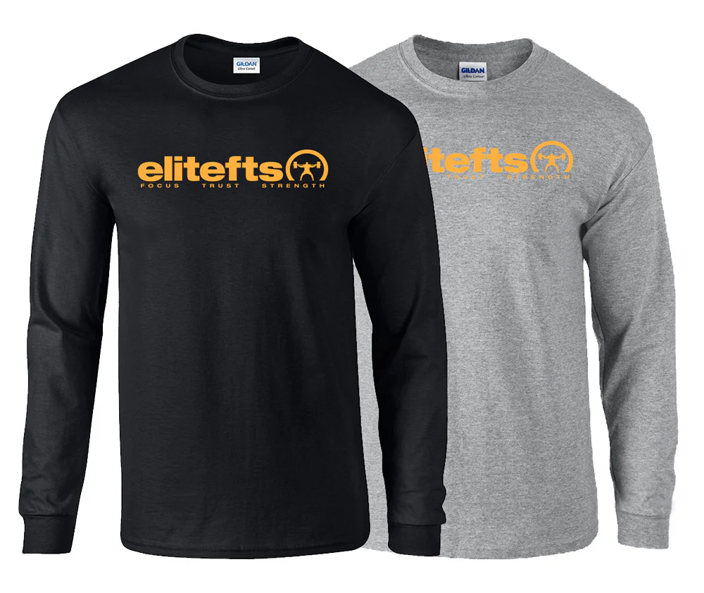 elitefts Tagline Gold Long Sleeve T-Shirt
