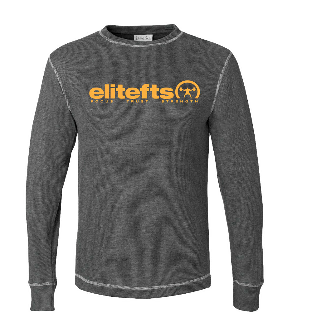 elitefts Tagline Gold Thermal Long Sleeve Shirt - Image 3