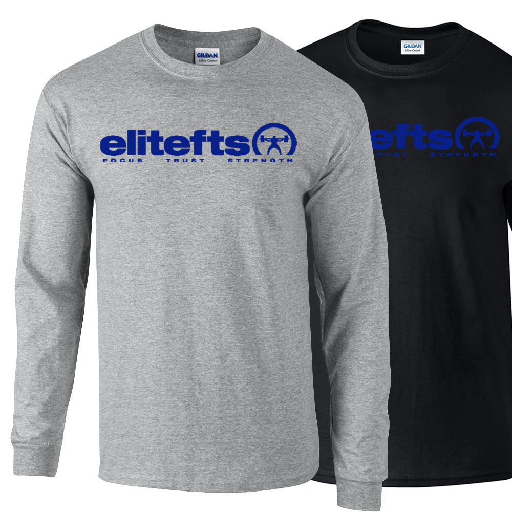 elitefts Tagline Royal Blue Long Sleeve T-Shirt
