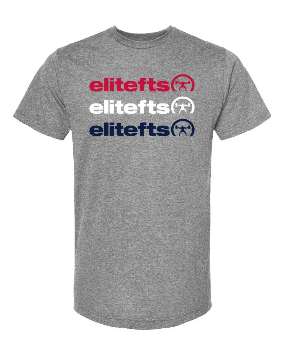 elitefts Tagline RWB Stacked Premium T-Shirt