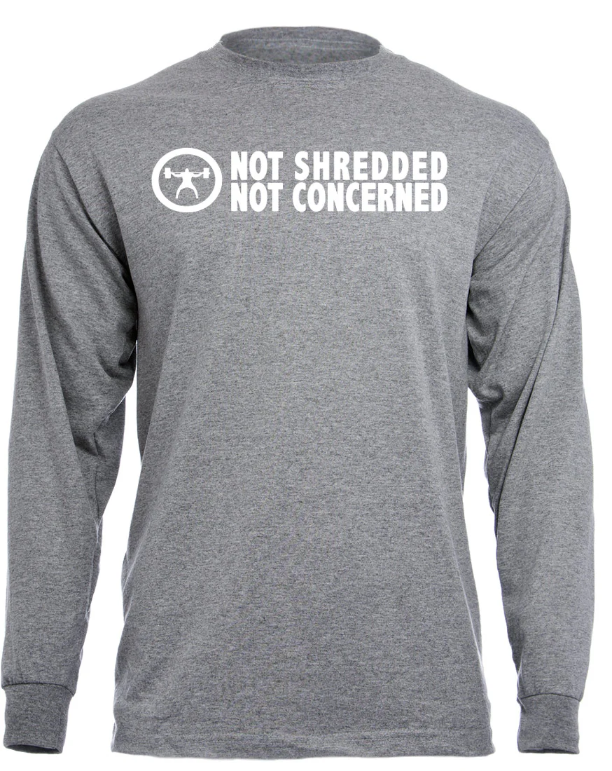 elitefts Not Shredded Not Concerned Long Sleeve T-Shirt - Image 3