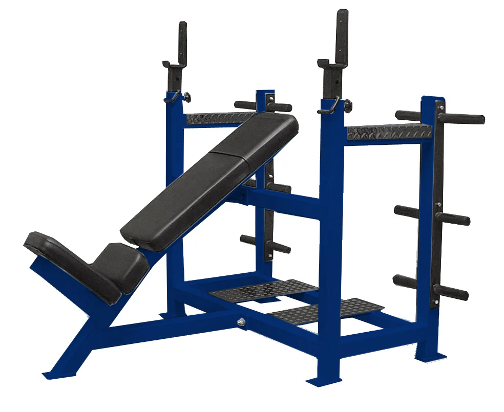 Olympic Incline Bench w/ Weight Racks - Image 2