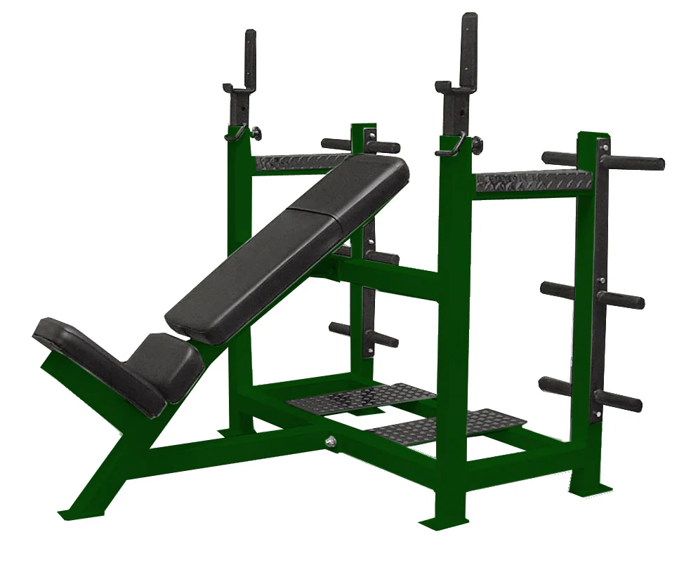 Olympic Incline Bench w/ Weight Racks - Image 3