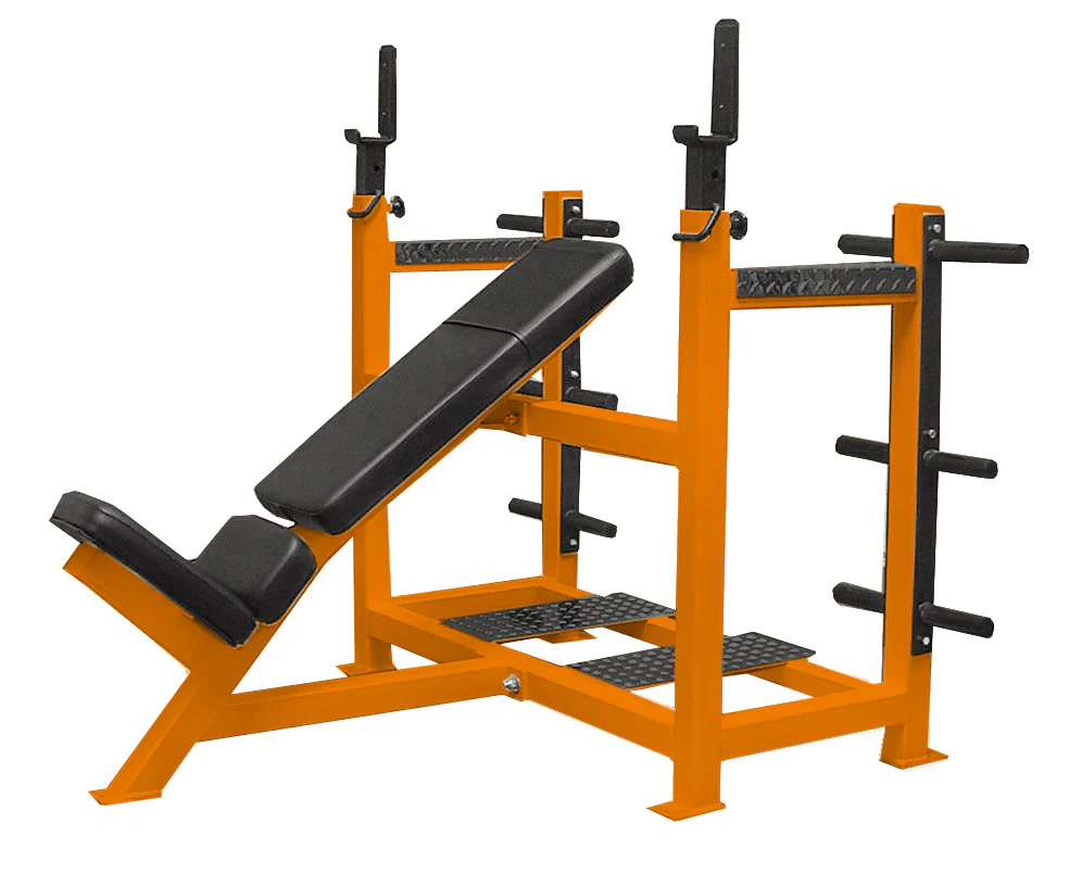 Olympic Incline Bench w/ Weight Racks - Image 4