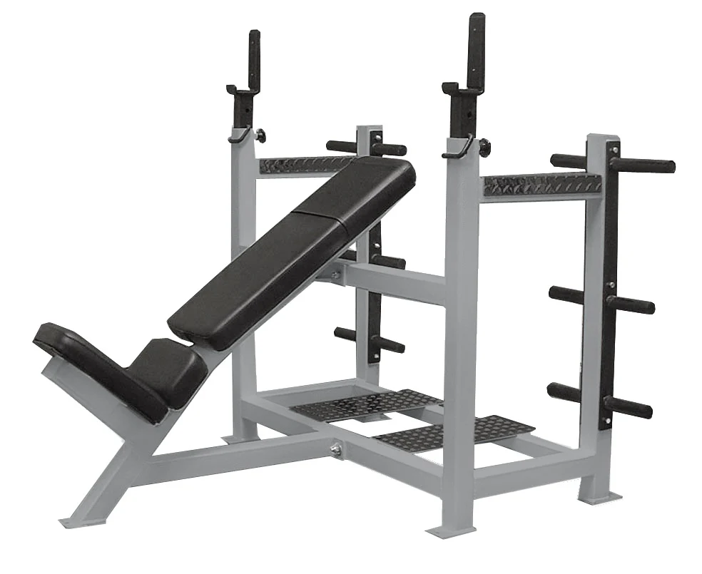 Olympic Incline Bench w/ Weight Racks - Image 5