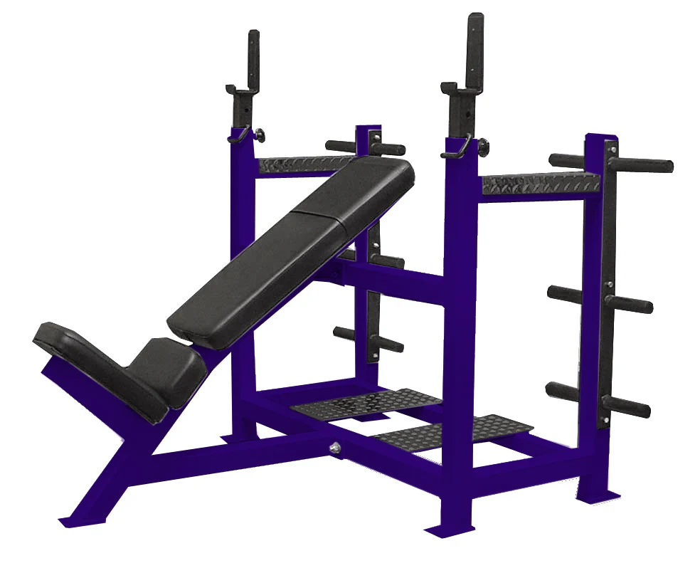 Olympic Incline Bench w/ Weight Racks - Image 6