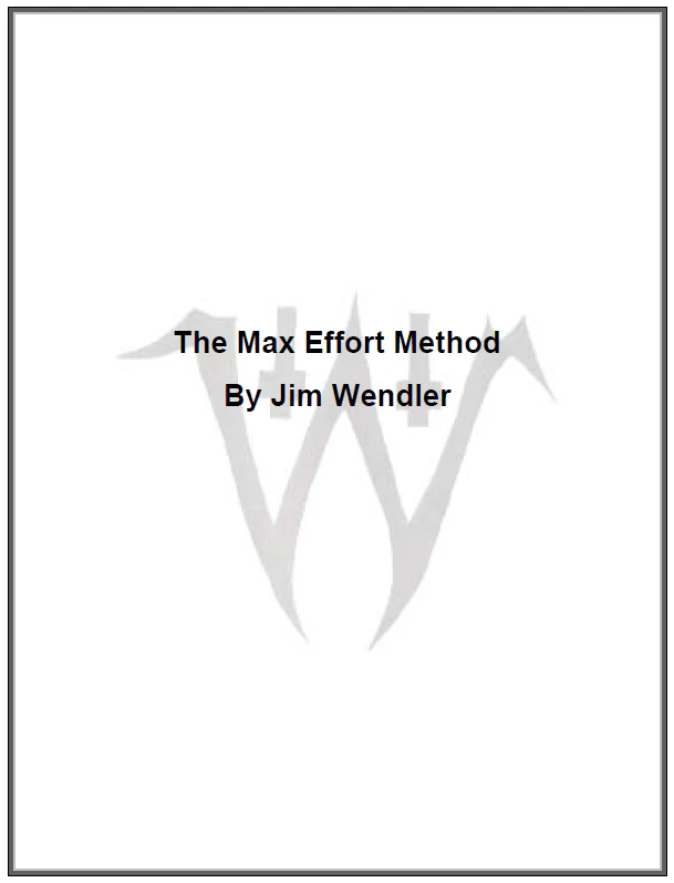 The Max Effort Method (eBook)